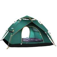 Luxury outdoor family travel hiking tent double-layer 3-4 person automatic 4 season Beach camping tent