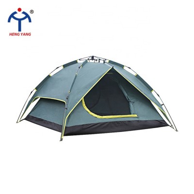 Hengyang brand OEM custom luxury 2 to 4 person waterproof family camping tent with two doors