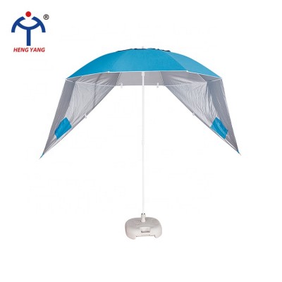 Hengyang OEM 220cm family outdoor portable  beach umbrella tent with curtain