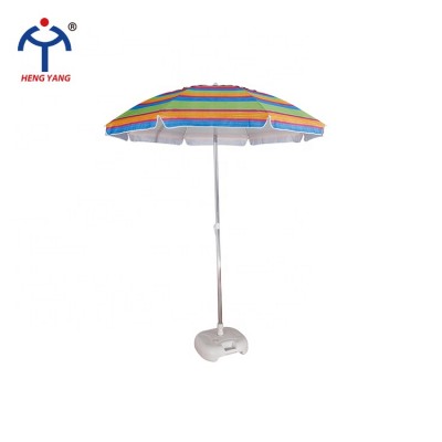 Custom high quality 1.8m 2m aluminum pole big beach umbrella with fiberglass ribs