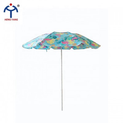 Factory OEM unique fashion 8K rib polyester material fruit beach umbrella with tilt