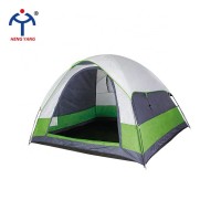 Outdoor 4 person blue white color family camping travel tent with double layer