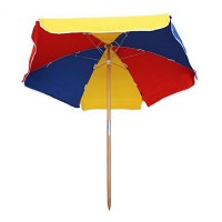 2020 New Inventions 7.5Ft 240g Polyester Beach Umbrella UV, Factory Direct Sales Wood Pole Fiberglass Ribs Beach Umbrella Large